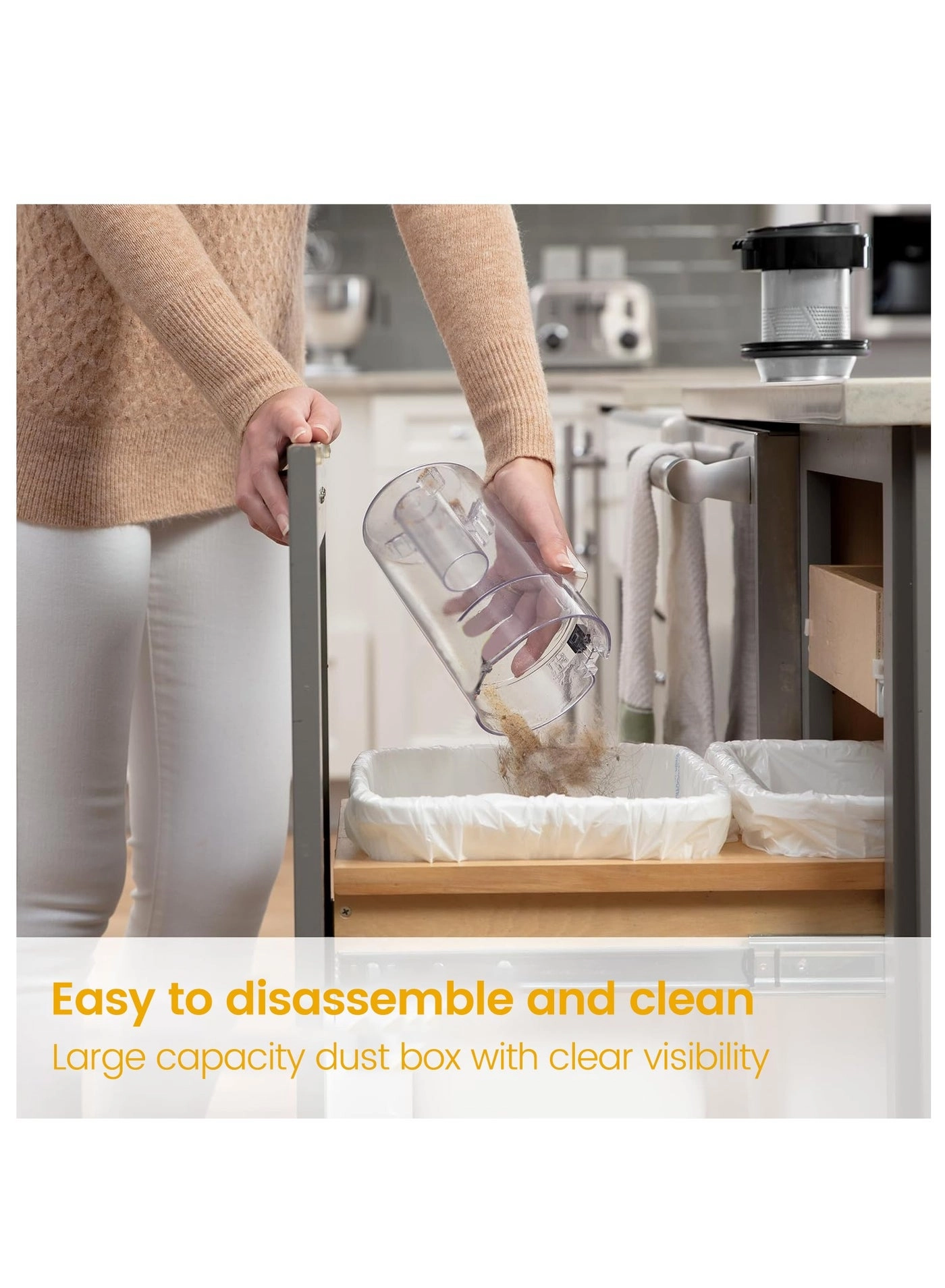 Handheld Vacuum Cleaner - 2-in-1 14-16KPa 1.5L