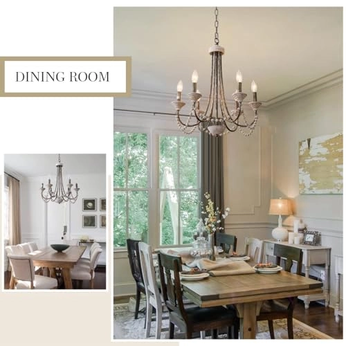 Farmhouse Wood Chandelier