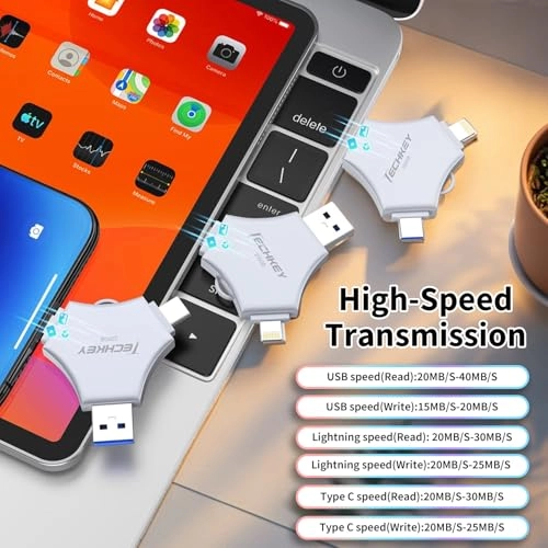 USB 3.0 Flash Drive - USB/Lightning/Type C 256GB