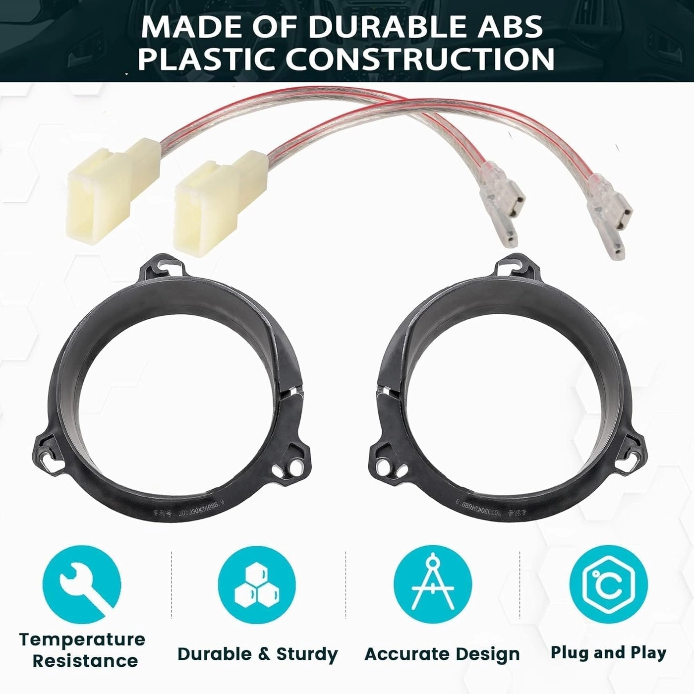 Door Speaker Adapter - Toyota and Scion 1998-2015 and 2004-2014