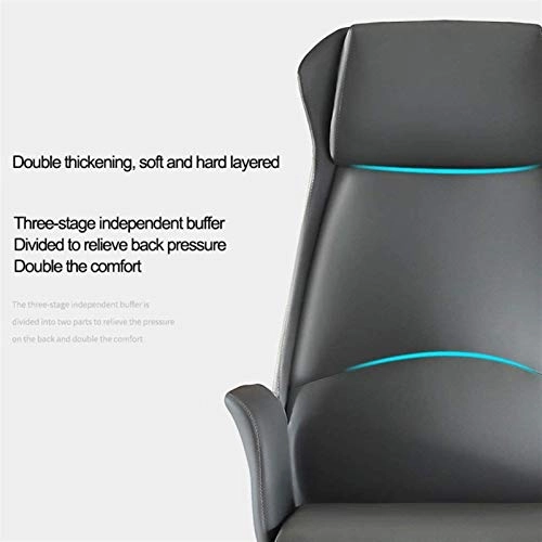 Desk Chair - PU Leather Brown High Back