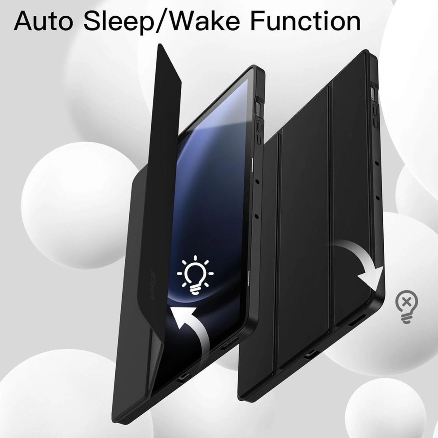 Trifold Stand Case with Pen Slot for Samsung Galaxy Tab S10 Plus