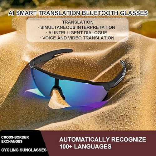 AI Translation Glasses - 134 languages IP65 waterproof Wireless calls