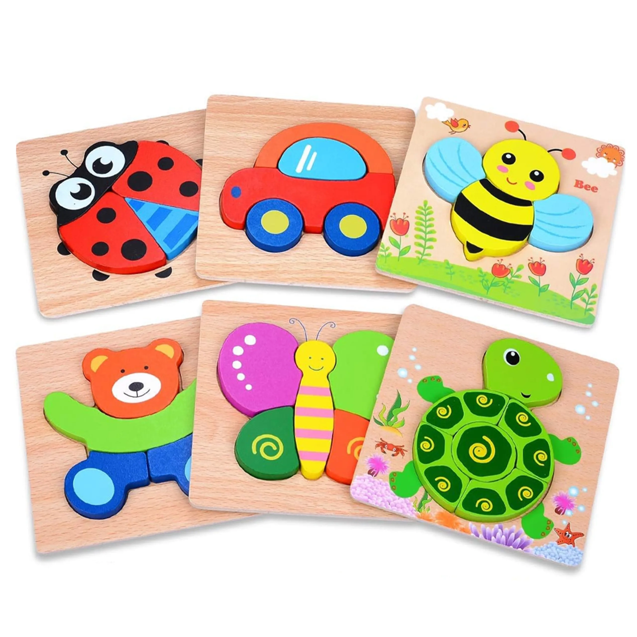Star Babies Baby Animals Wooden Puzzle (27545113-VD_0644097778918) - 6 pcs