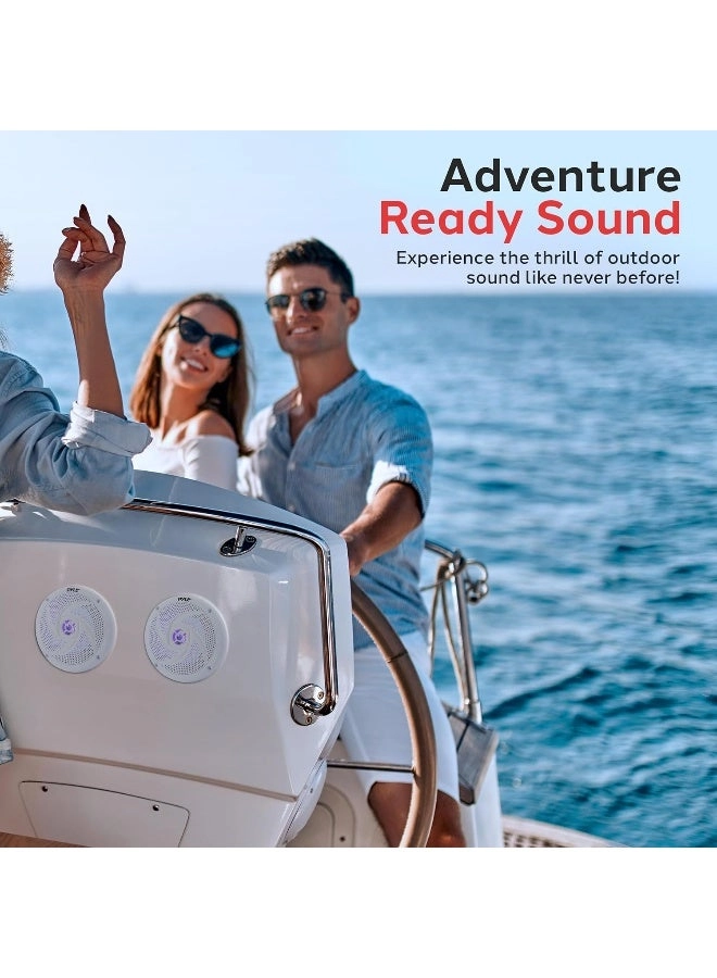 Low-Profile Waterproof Marine Speakers - 6.5 Inch 240W