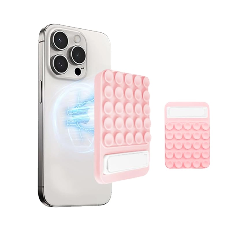Zuooiec Silicone Suction Phone Case with Kickstand