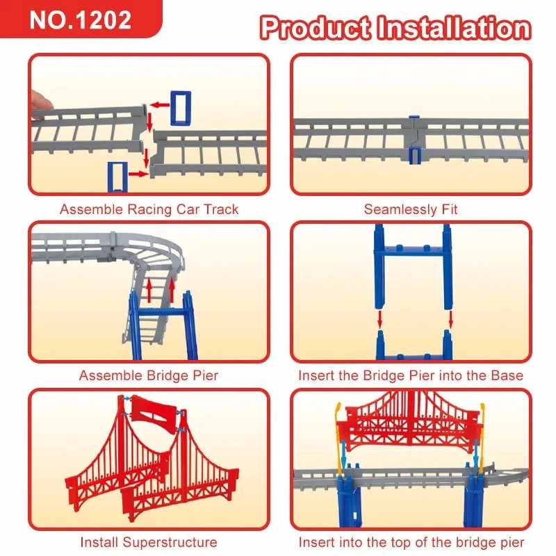 Electric High-Speed Rail Toy Set - 108 pcs