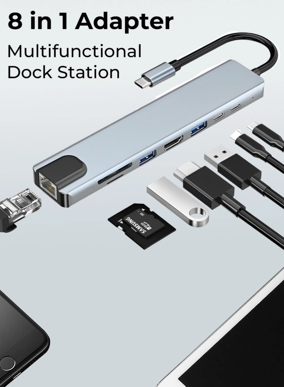 GH8G - 8-in-1 USB-C Hub 4K HDMI