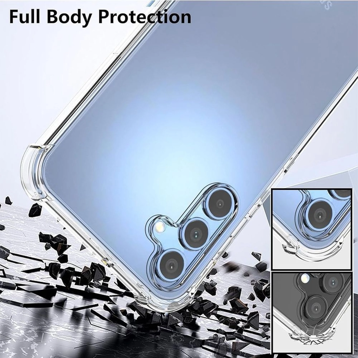 Case With Screen Protector - Transparent for Galaxy S23FE