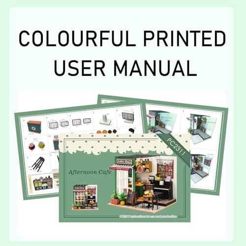 Miniature Wooden Dollhouse Building Kit - 3D Mini Coffee House