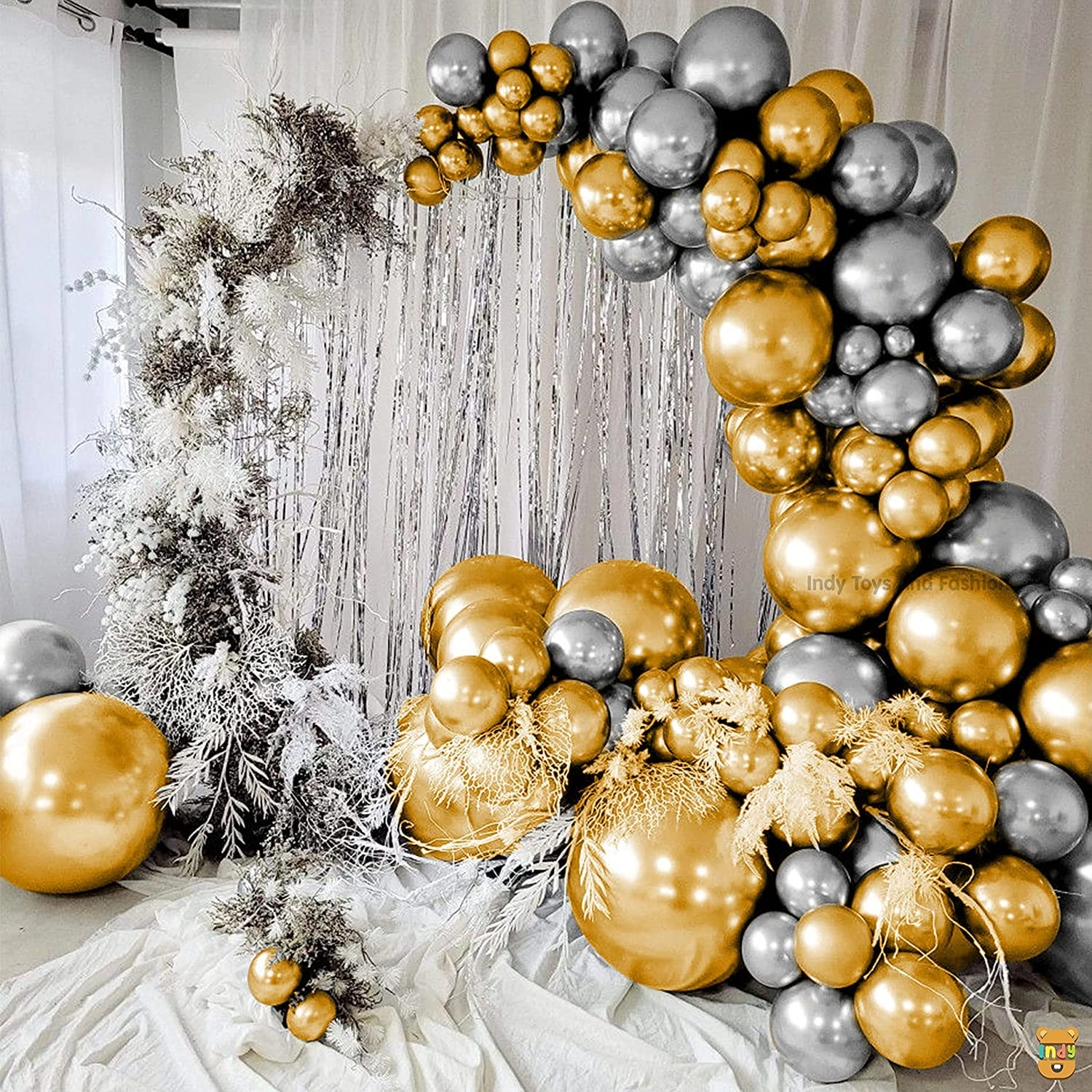 Just Party, Just Party, A4, Paschim Vihar, New Delhi-110063 Chrome Metallic Balloons - Pack of 50 Anniversary, Bachelor Party, Bachelorette Party, Birthday, Engagement