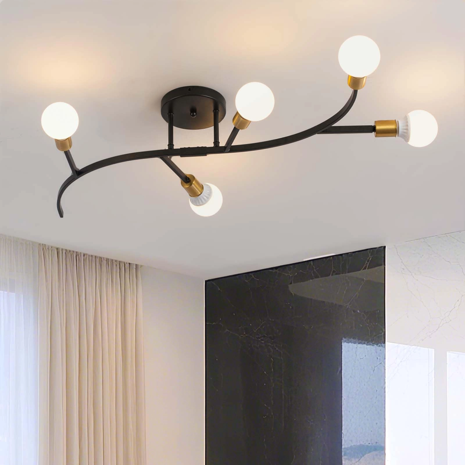 FJQJQ Ceiling Lamp - E27 6 Lights