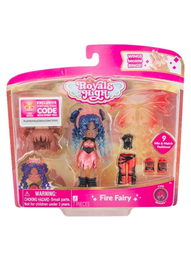 Jazwares Fire Fairy Doll Figure - 3-Inches Core Deluxe Ages 5+