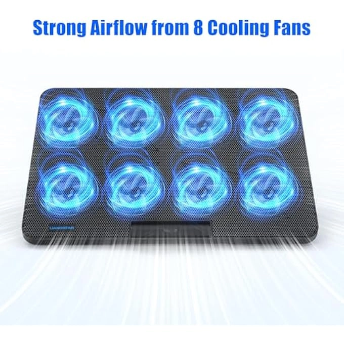V8 GAMING LAPTOP COOLING PAD - 8 Fans 17 inch
