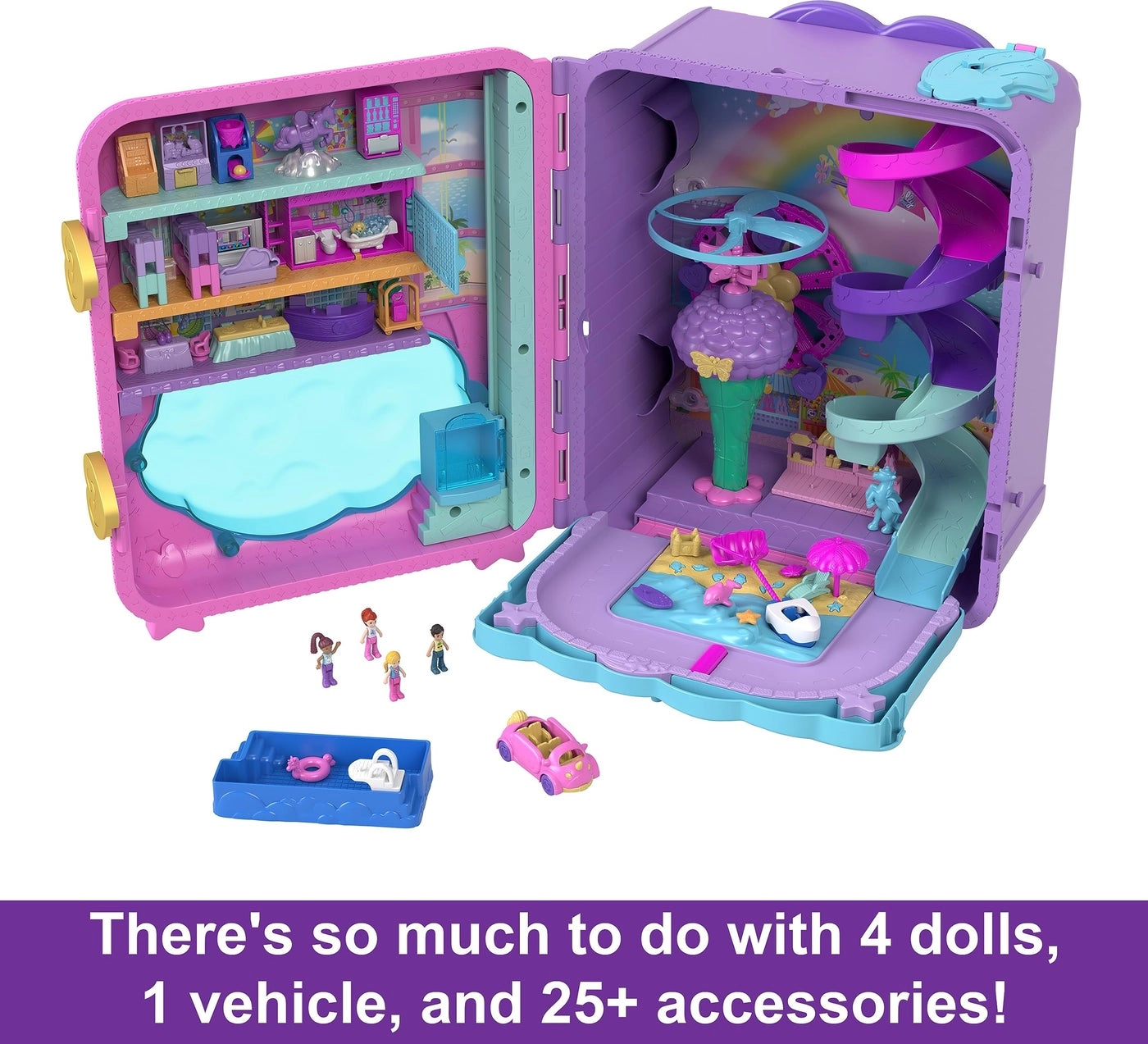 Polly Doll - 3-inch + Lila Doll + Shani Doll + Nicolas Wells Doll Ages 4+