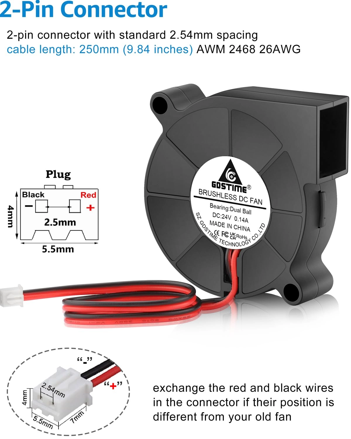 50mm Fan - 2 Pack