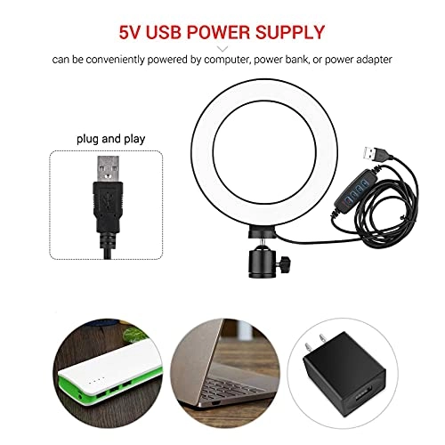 Ring Light LED - 6" Tripod 3 Light Modes