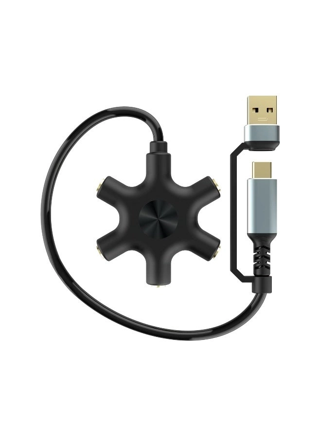 Headphone Splitter for Universal - 5-jack 3.5mm