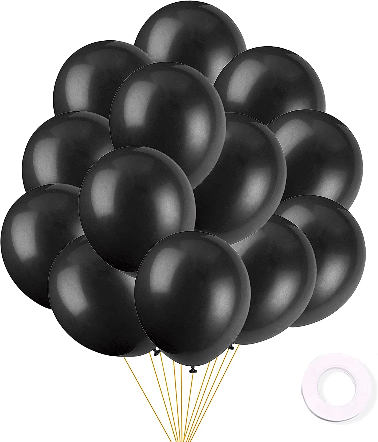 Party Time Trading LLC 20-Pieces 10 inches Standard Black Balloons - Baby Shower