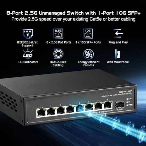 8x2.5G POE +10G SFP 9-ports