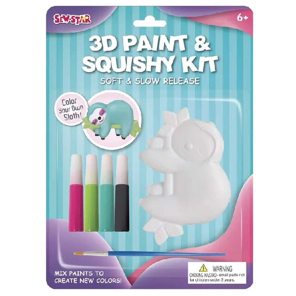 Sew Star Squishi Sloth Paint Drawing Kit