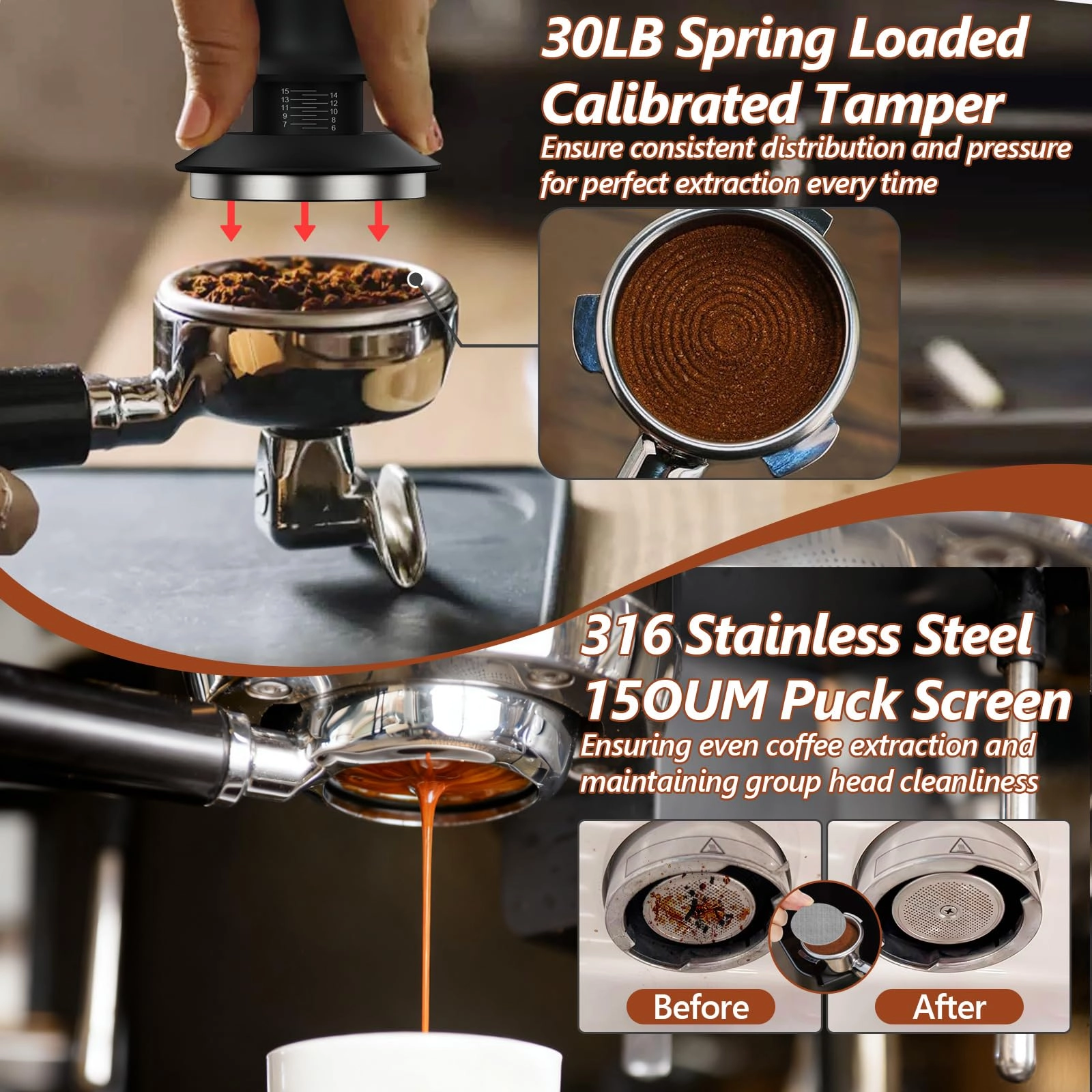 Espresso Accessories Kit - 7 Pcs 51mm