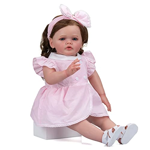 Betty Reborn Baby Doll - 24 Inches Silicone Vinyl Brown Eyes