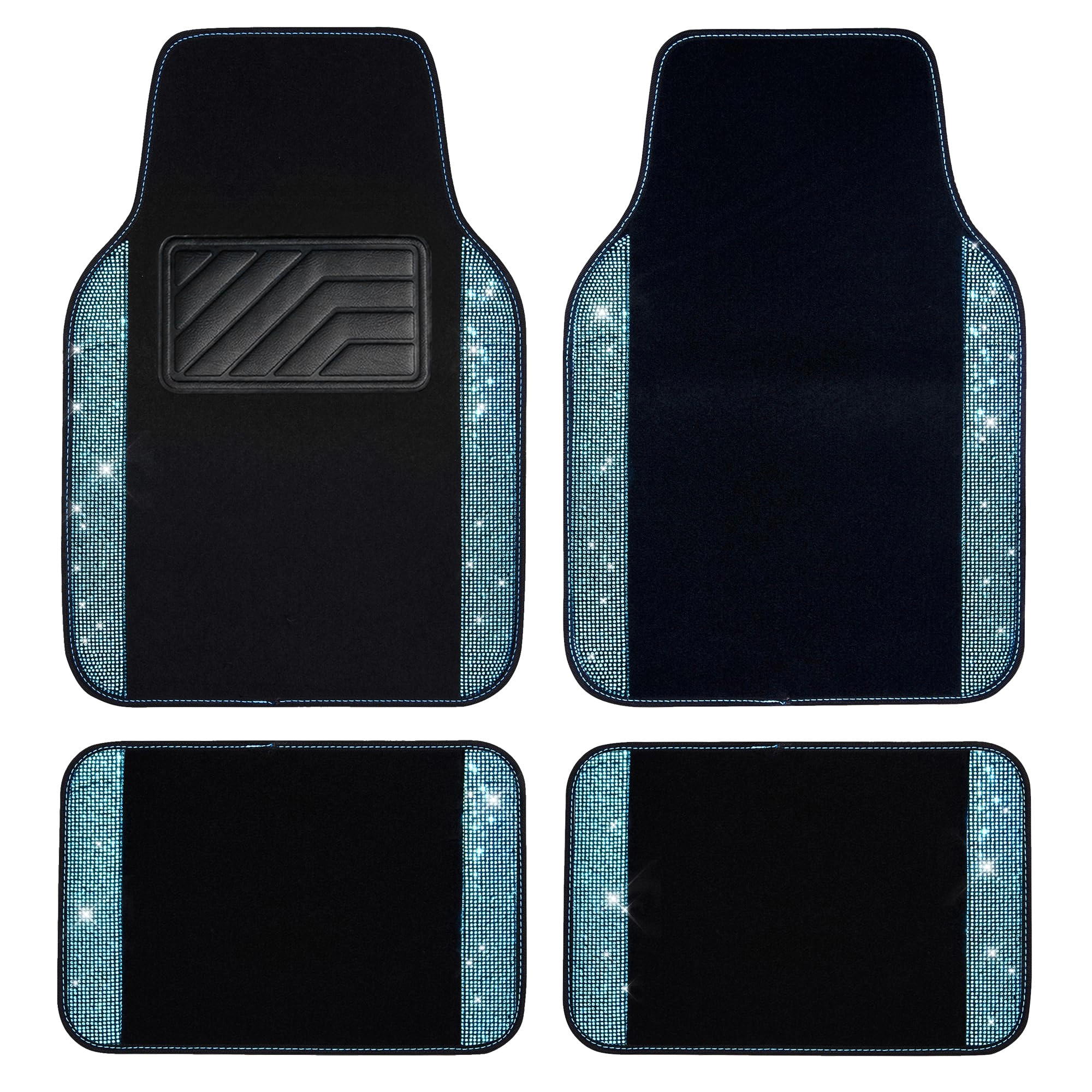 Bling Diamond Car Mats - 4.0 Count Universal Fit