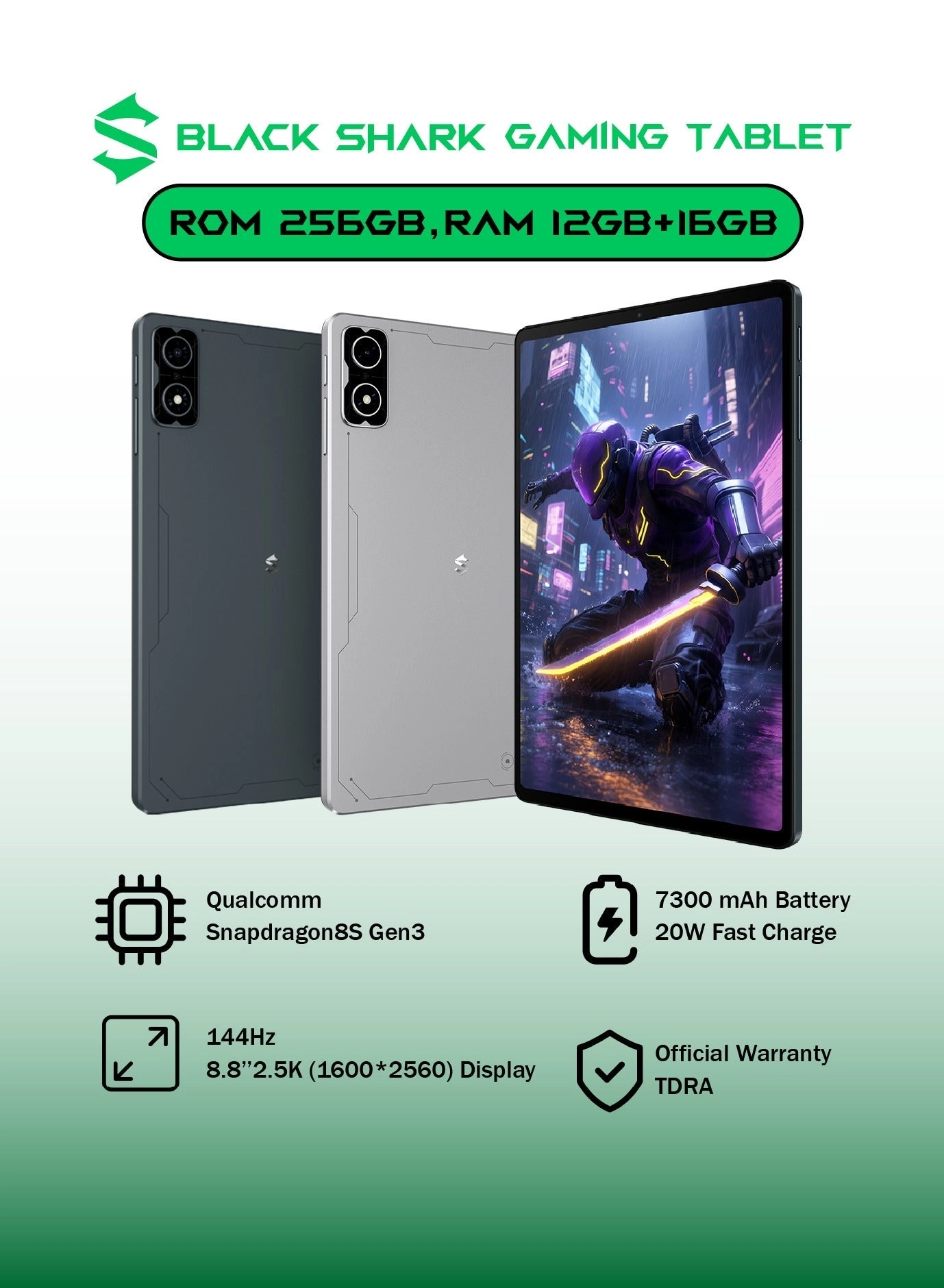 Black Shark Gaming Tablet - 256GB 8.8"