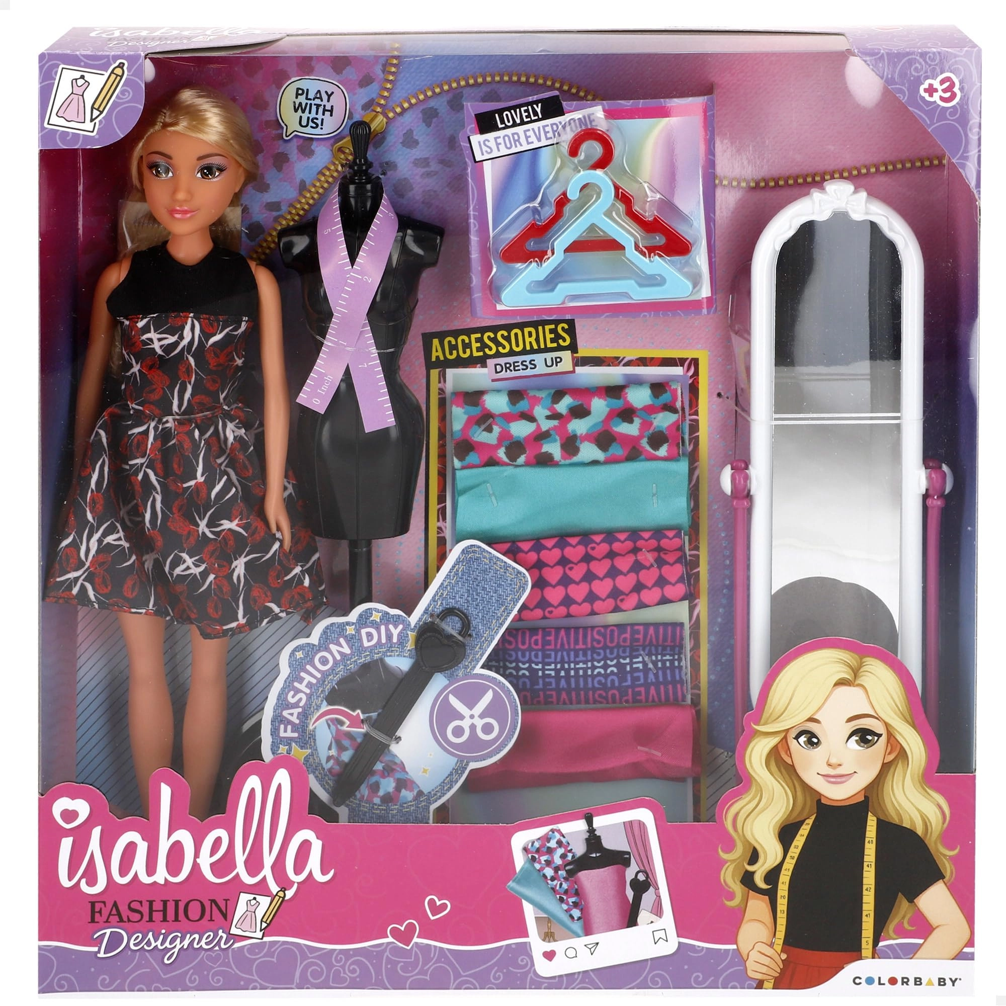 COLORBABY Isabella Articulated Doll - 30 cm Ages 3+