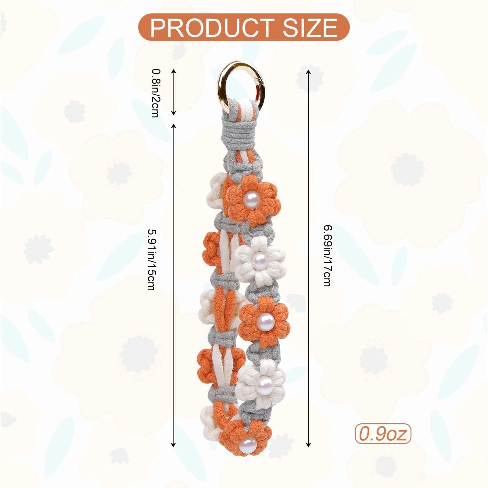 Boho Macrame Keychain - Car