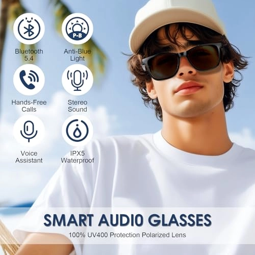 Smart Glasses - Bluetooth Open Ear Speaker Blue Light Blocking