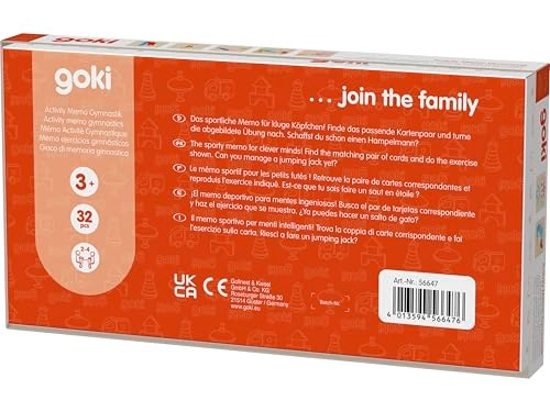 Memo gymnastic exercises - 36 months - 14 years 32 pieces