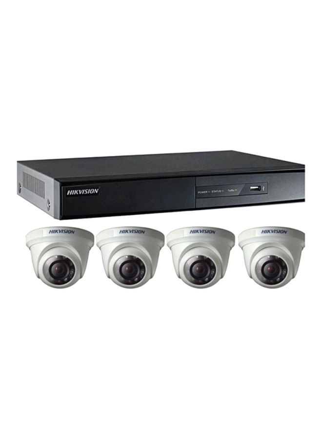 Turbo HD-DVR - 4 Channel + Turbo Full HD Camera - 2 MP Indoor Night Vision + Cable Roll - 20 Meters + Power Supply - 4 Channel