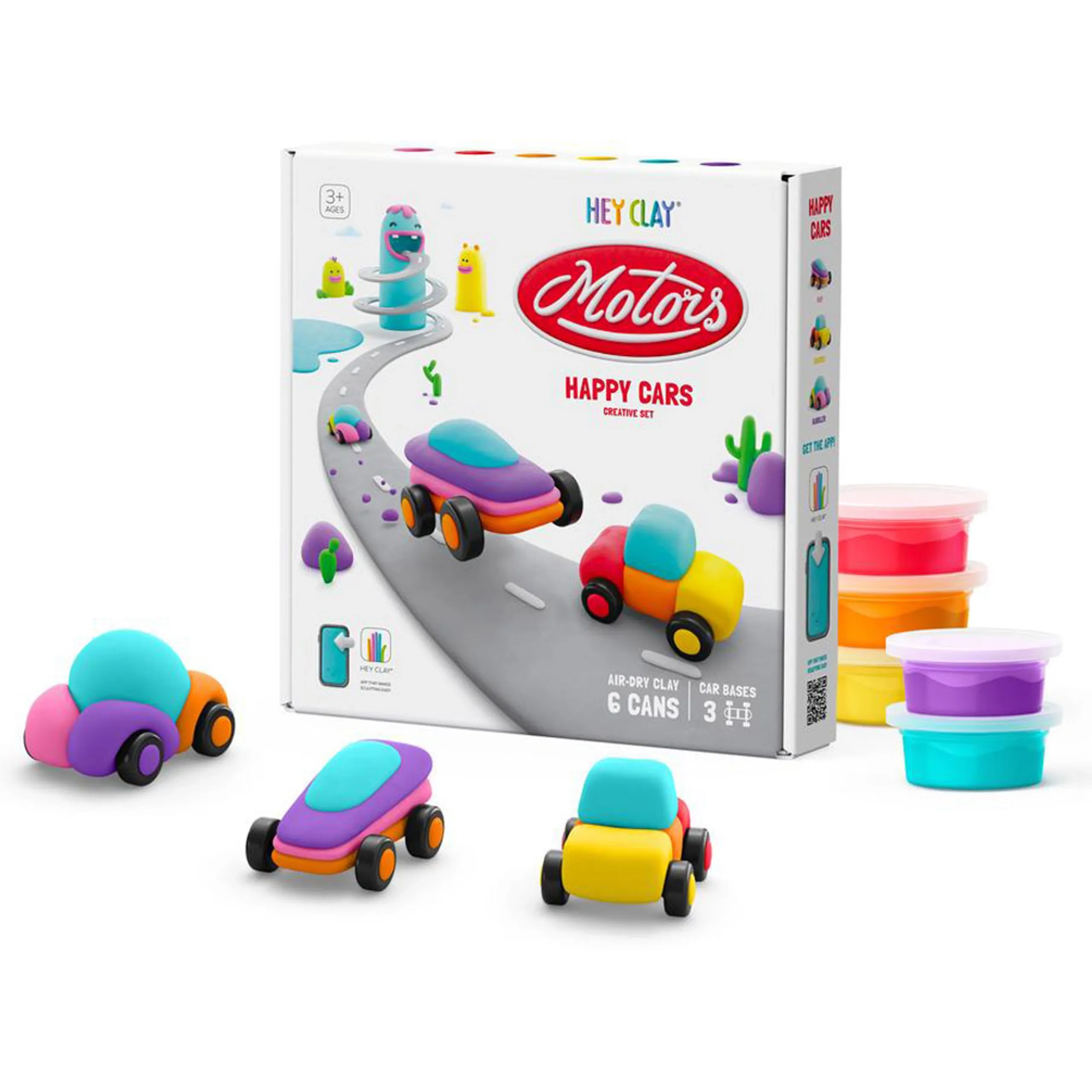 Eco Cars Air Dry Clay Kit - 3+ years 6 cans