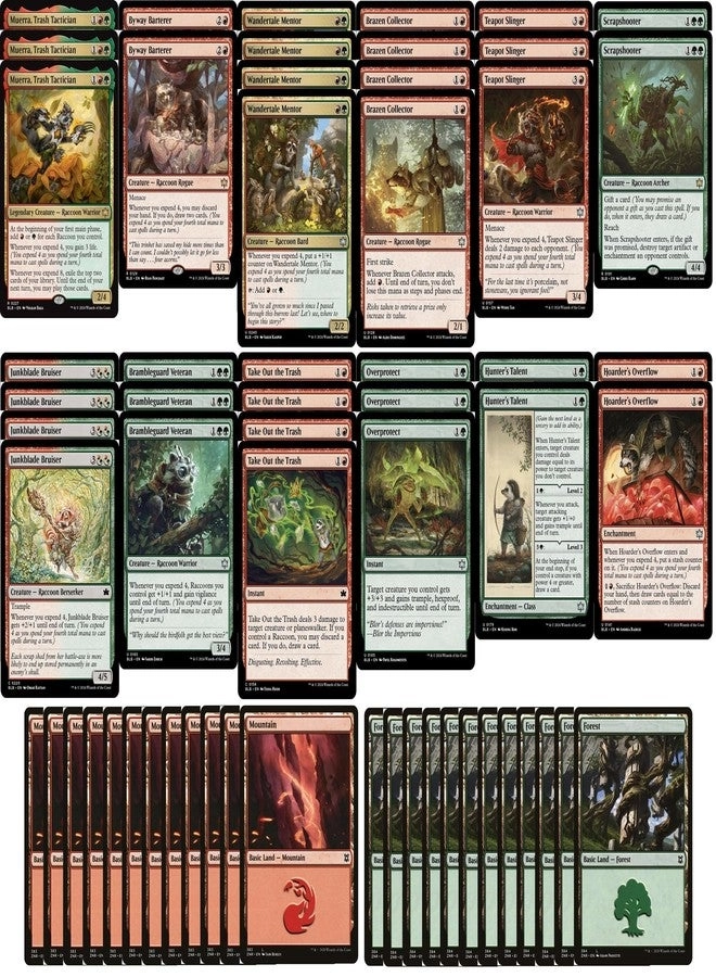 MTG Decks & More Magic The Gathering: Elite Raccoon - Gruul Red Green Modern & Pioneer Legal 60 Card