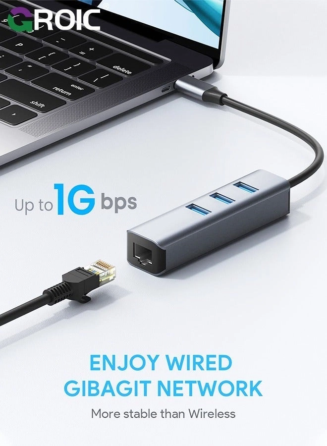 USB C Ethernet Adapter - Gigabit 3 USB 3.0