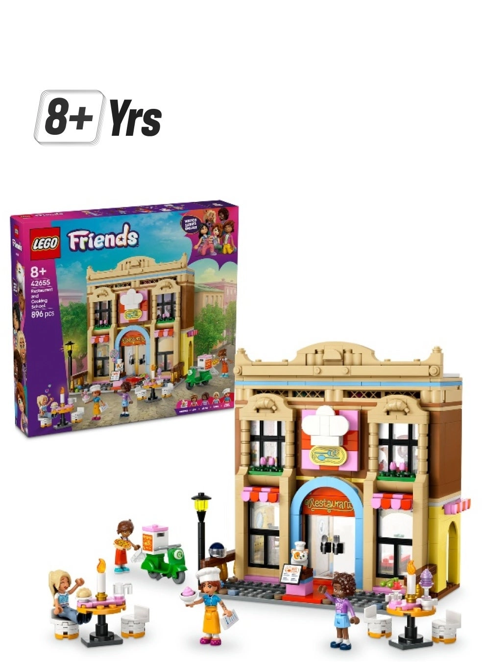 LEGO Friends Restaurant and Cooking School (42655) - 4 Minidolls Cat Figure