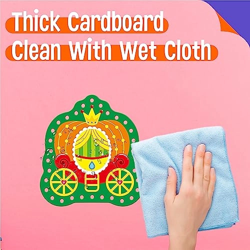 Princess Lacing Cards - Kid 9 pieces