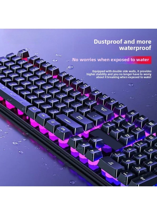 Mechanical Feel Keyboard And Mouse - Wired