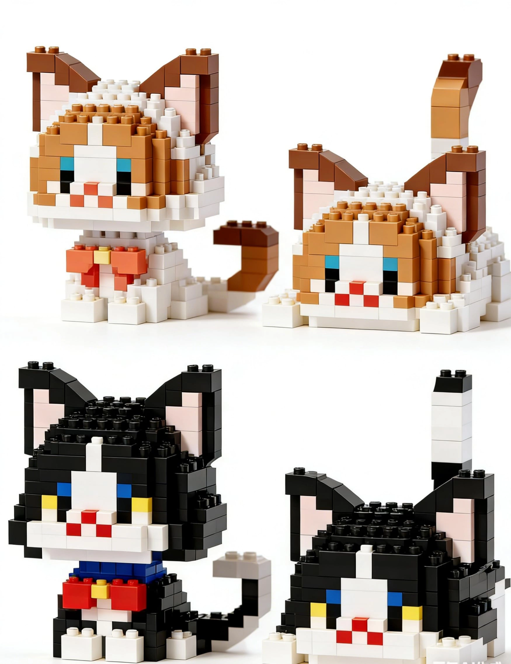 Cat Building Blocks - 2 pcs