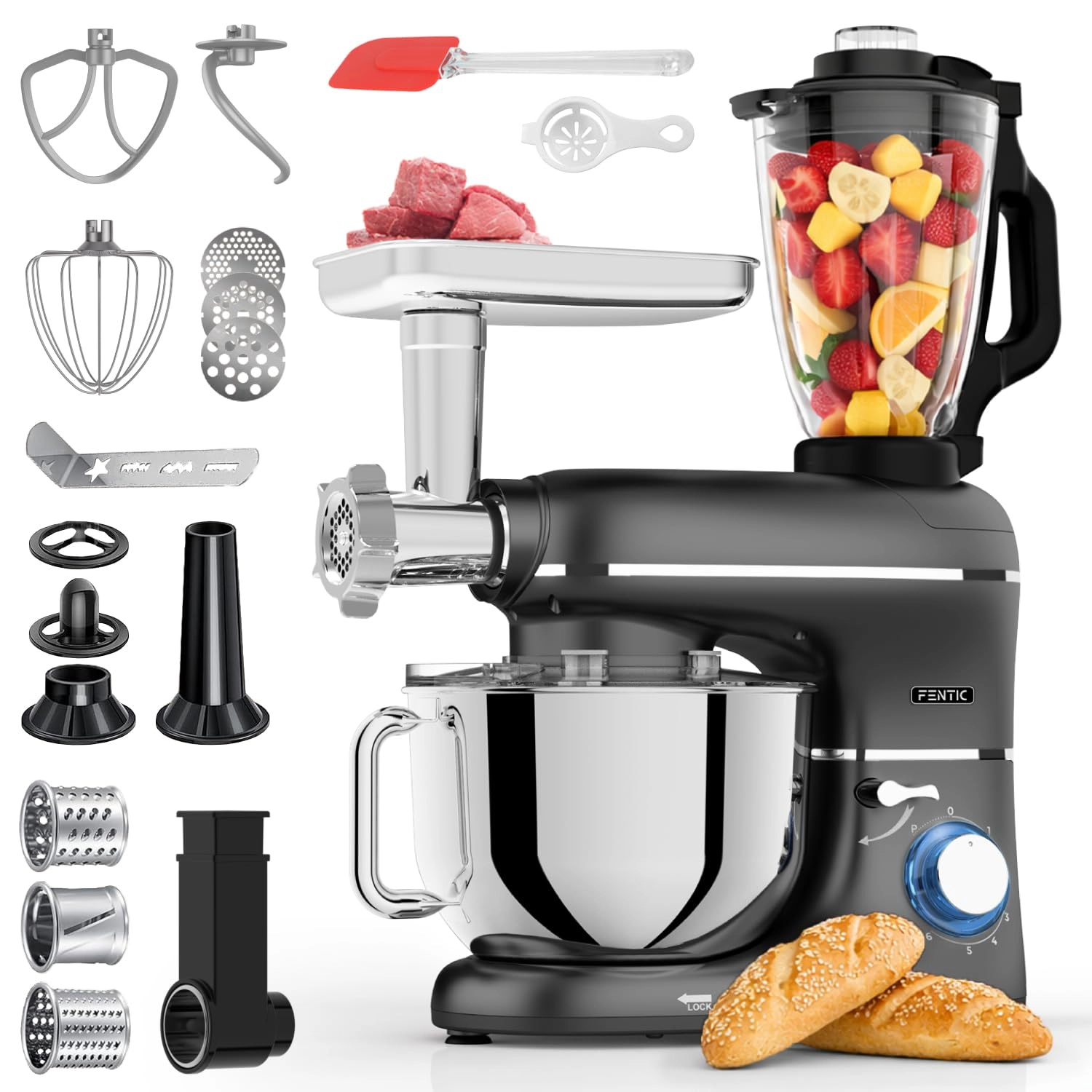 Food Processor - 6.2 Liters 2000 watts
