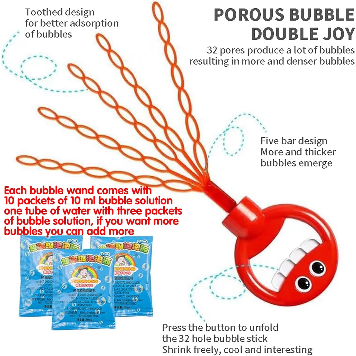 vimaz 32-hole five-claw bubble wand Animal