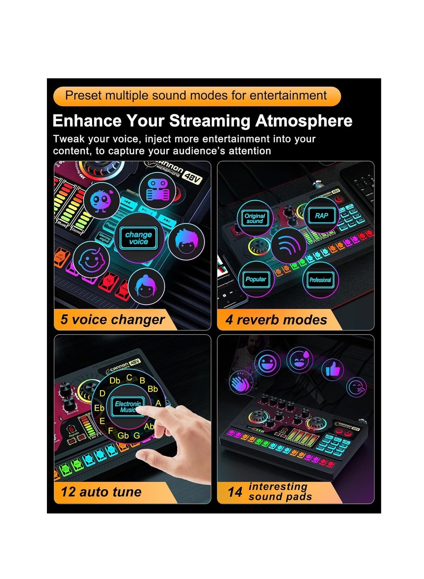 Gaming Audio Mixer - 5 channels