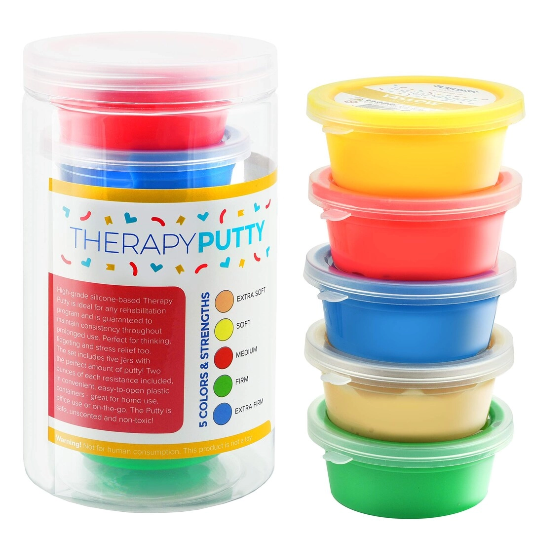MZA STORES Therapy Putty - 5 Strengths Extra Soft to Firm