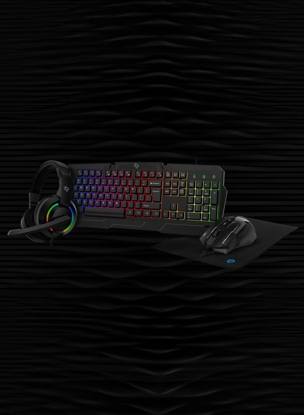 Keyboard + Mouse + Headset + Mousepad - Wired