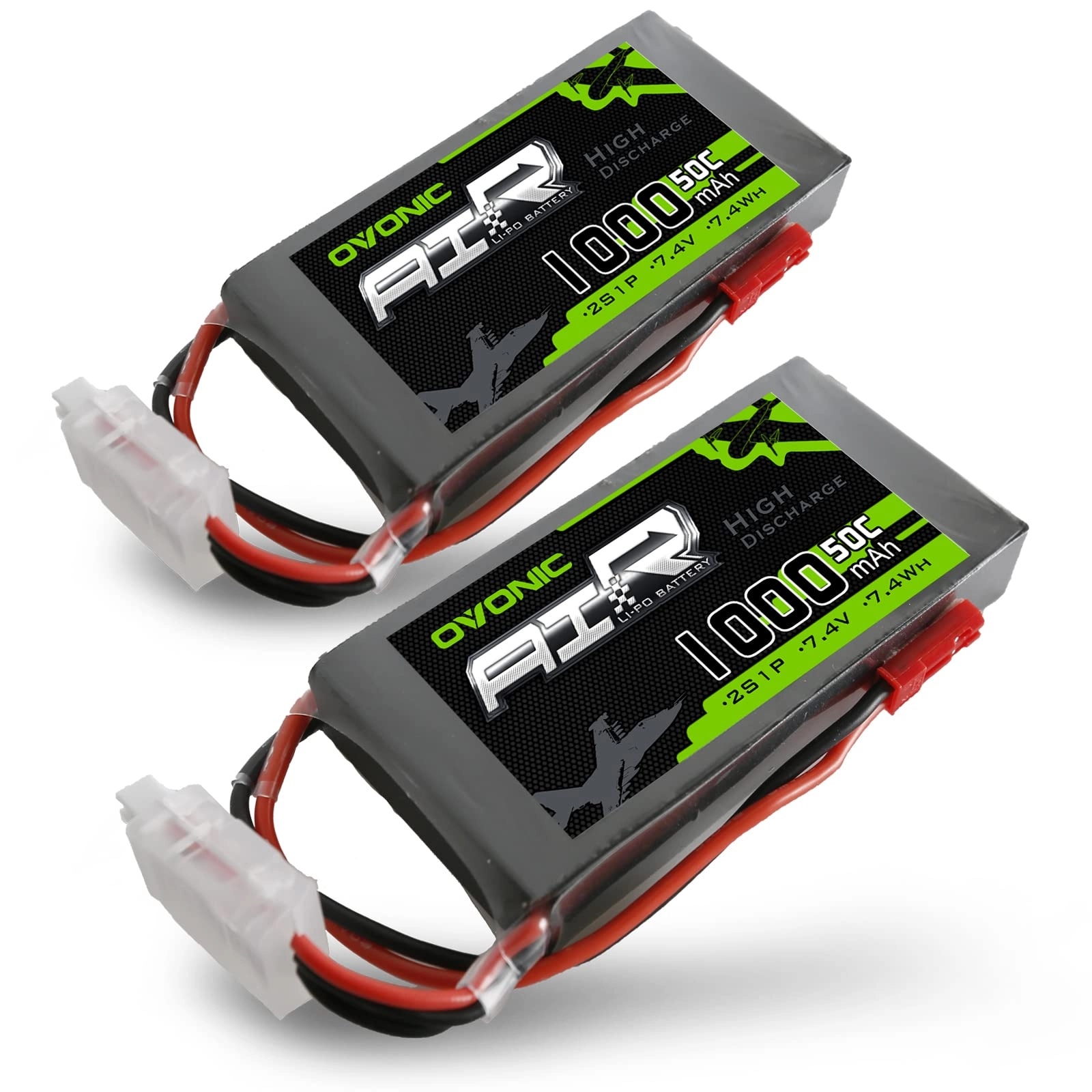 OVONIC 2s Lipo Battery - 1000mAh 7.4V 50C Bundle