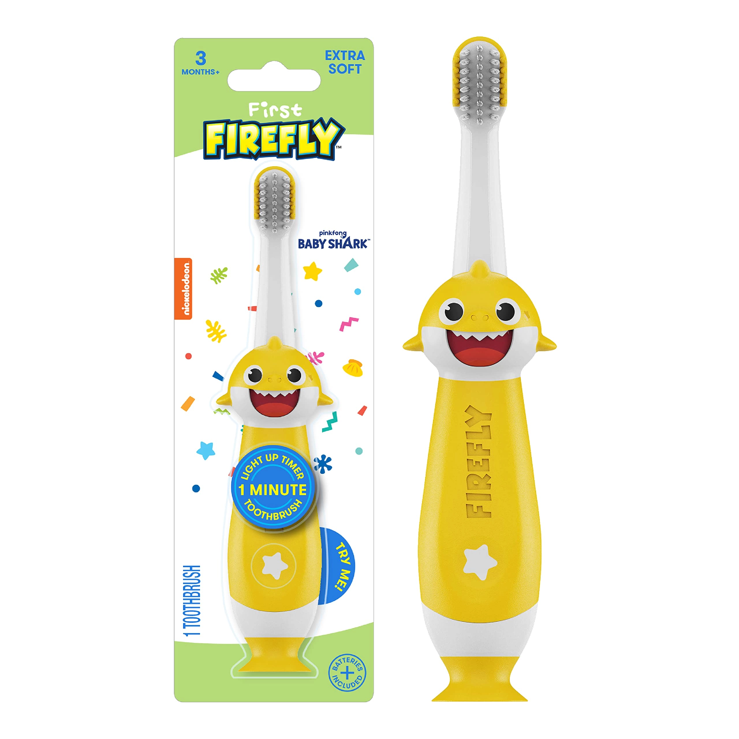 First Firefly Training Light Up Toothbrush - Extra Soft Bristles Baby Shark