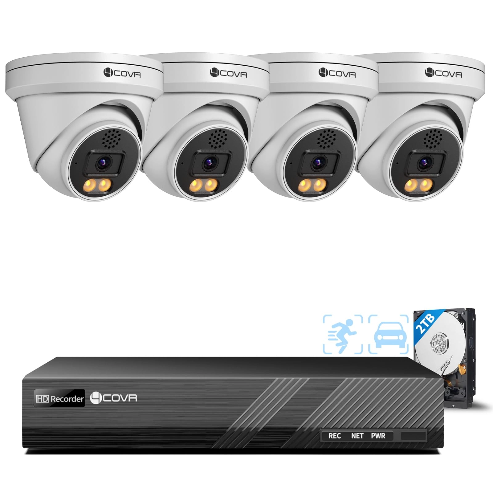 4COVR 12MP Security Camera System - 4 8CH
