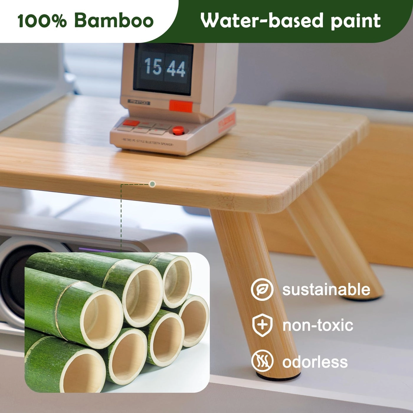 Bamboo Monitor Stand Riser - 31.5 Inches